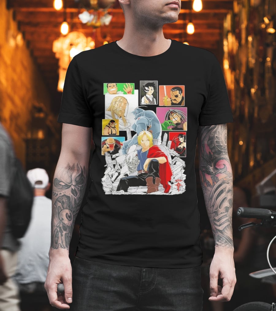 Fullmetal Alchemist Iconic Characters Edward Elric And Alphonse Collage T-Shirt