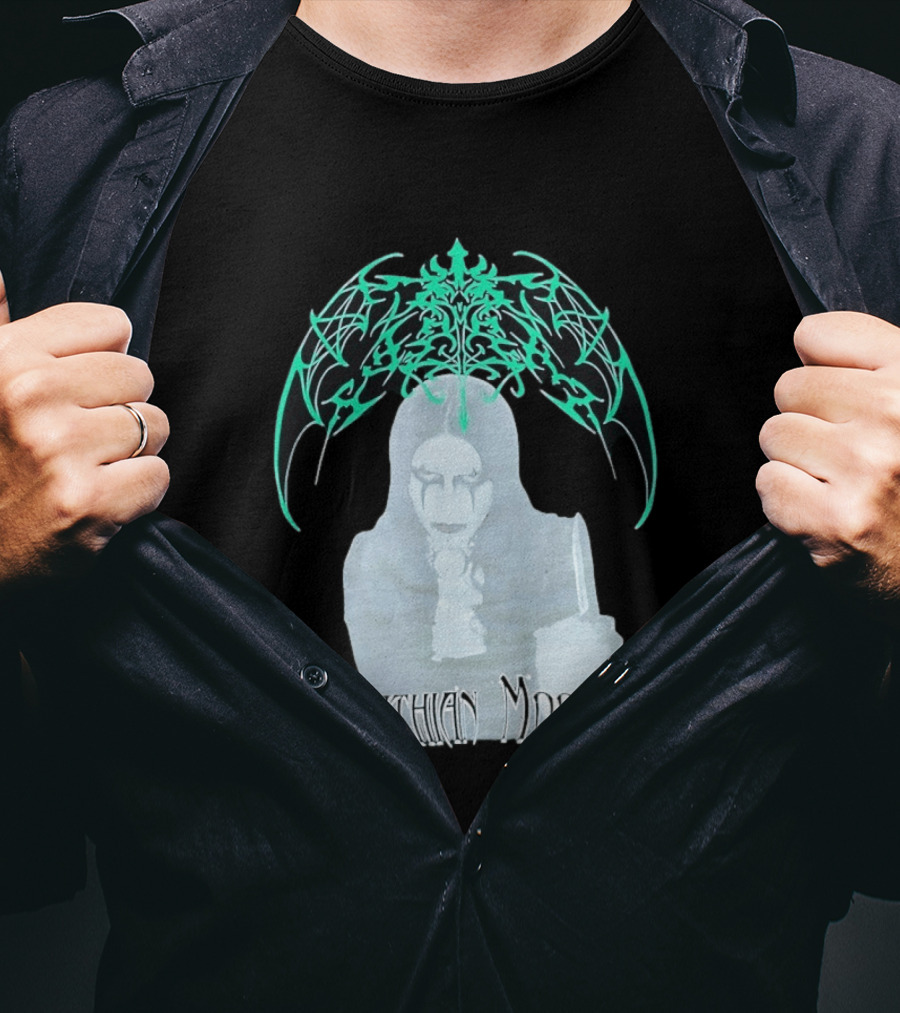 Carpathian Moonrise Hooded Figure With Knife Metal Band T-Shirt