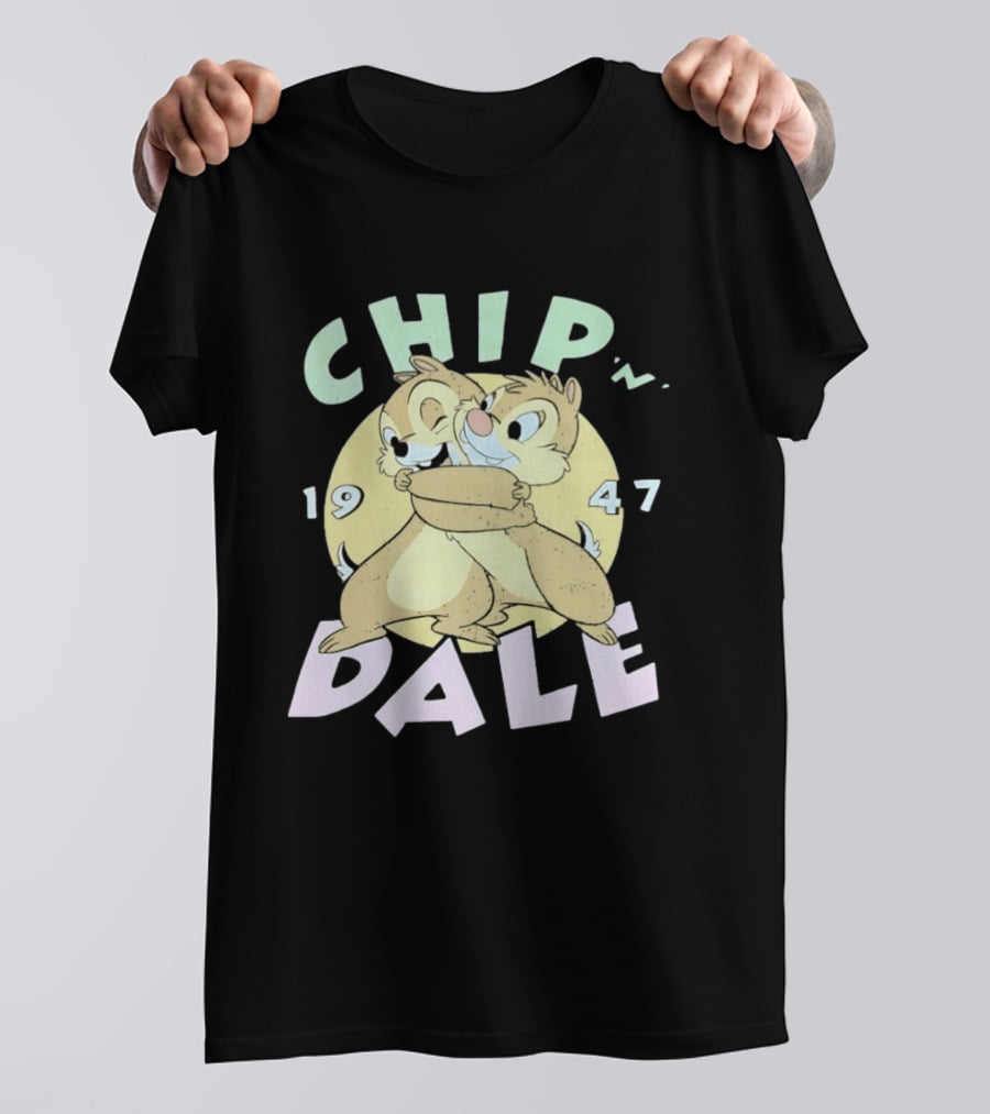 Chip N Dale 1947 Disney Characters Hugging T-Shirt