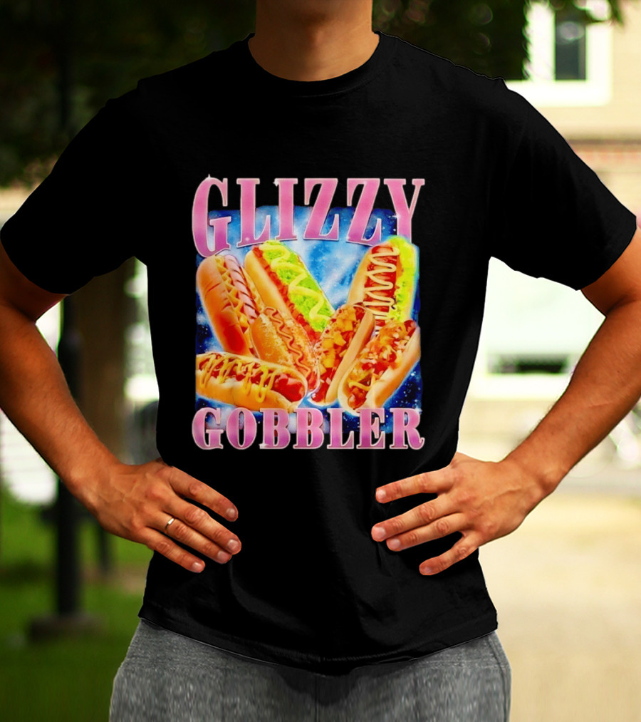 Glizzy Gobbler Hot Dogs Space Galaxy Food Extravaganza T-Shirt