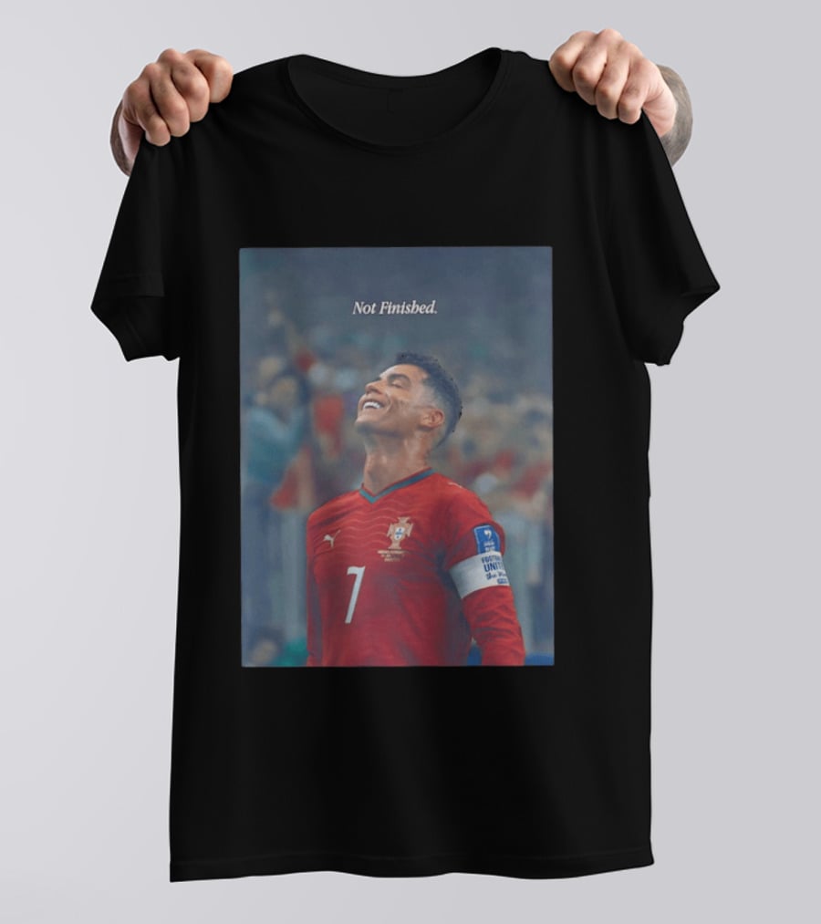 Cristiano Ronaldo Not Finished Portugal National Team Legendary Comeback Red Jersey Iconic Number 7 T-Shirt