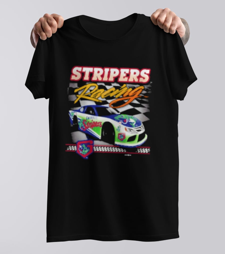 Gwinnett Stripers Racing Team Minor League Baseball Car T-Shirt