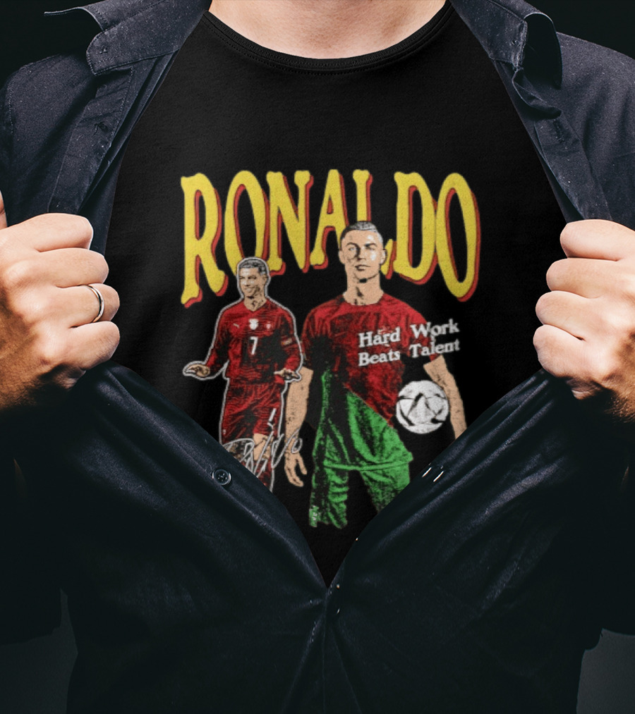 Ronaldo Hard Work Beats Talent Portugal Soccer T-Shirt
