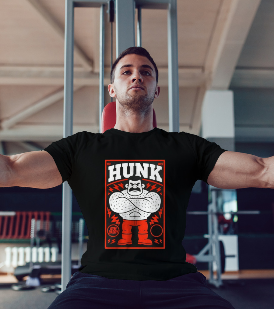 Hunk Est 2023 Gym Daddy Muscle Man T-Shirt