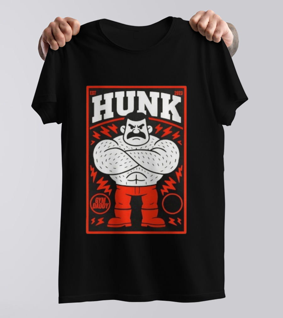 Hunk Est 2023 Gym Daddy Muscle Man T-Shirt