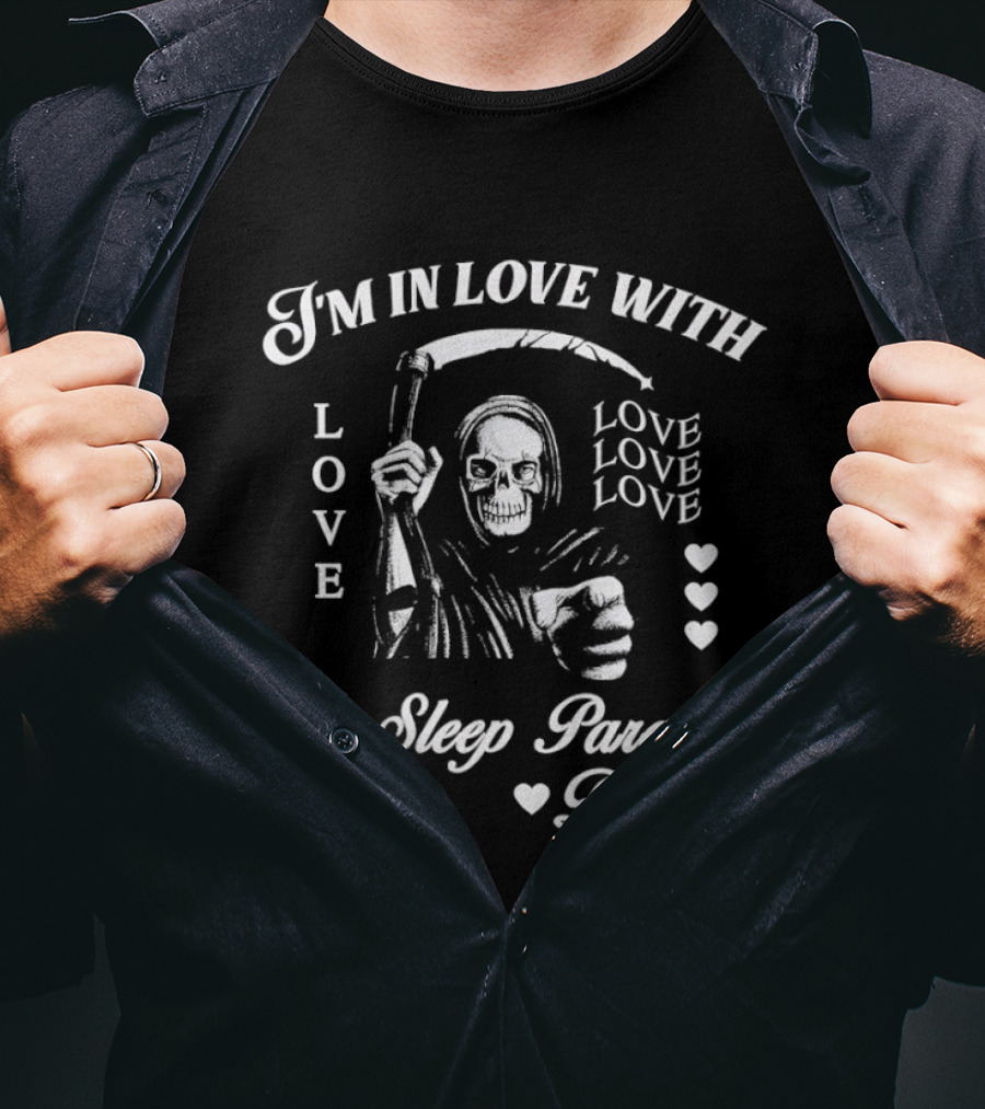 I'm In Love With My Sleep Paralysis Demon Grim Reaper Love Hearts T-Shirt