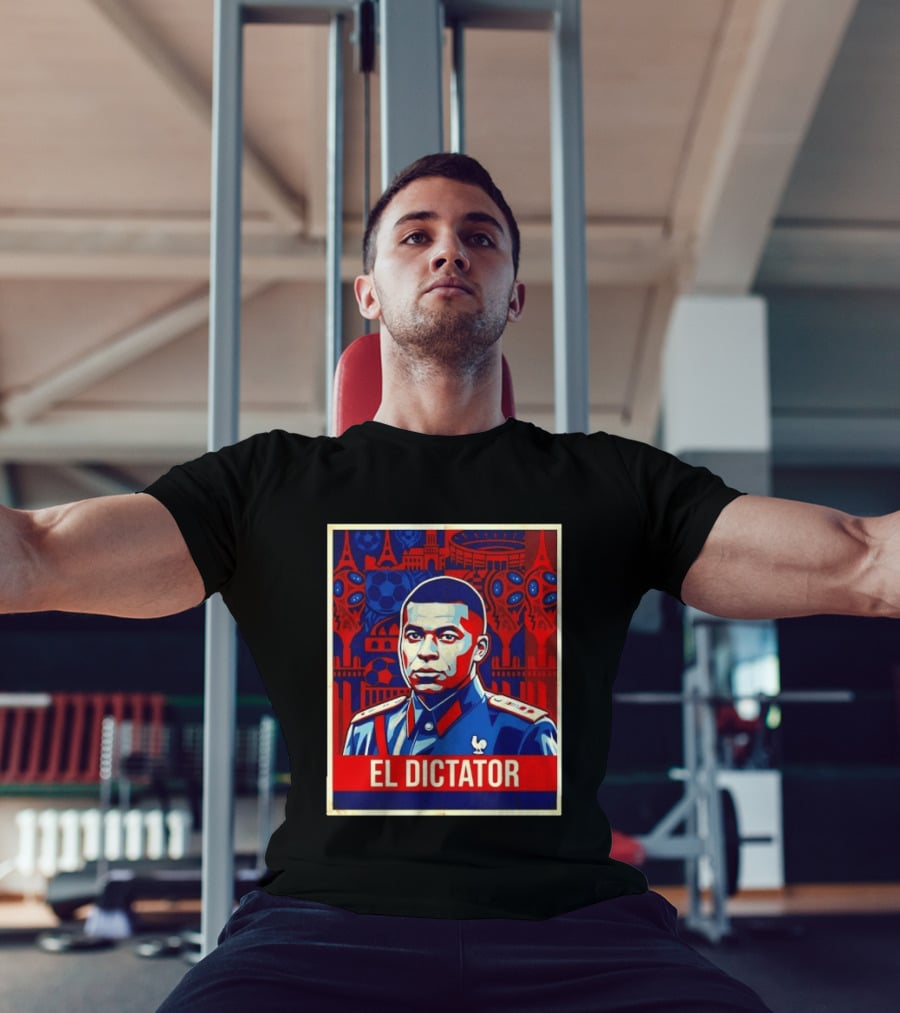 Kylian Mbappe El Dictator Paris Saint Germain Art Deco T-Shirt