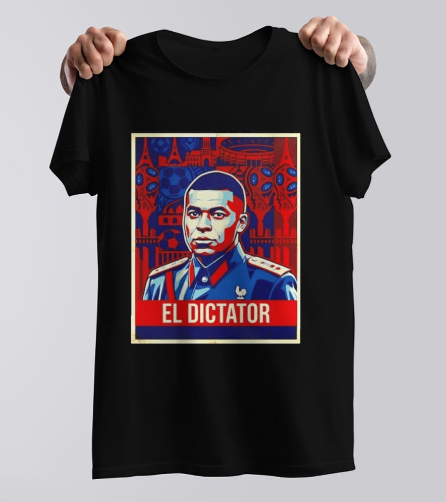 Kylian Mbappe El Dictator Paris Saint Germain Art Deco T-Shirt