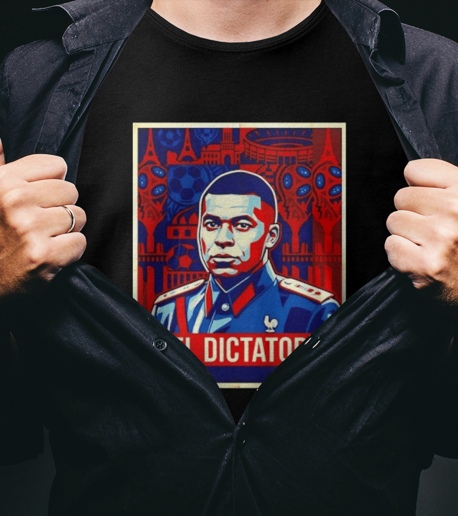 Kylian Mbappe El Dictator Paris Saint Germain Art Deco T-Shirt