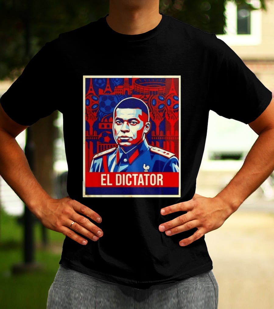 Kylian Mbappe El Dictator Paris Saint Germain Art Deco T-Shirt