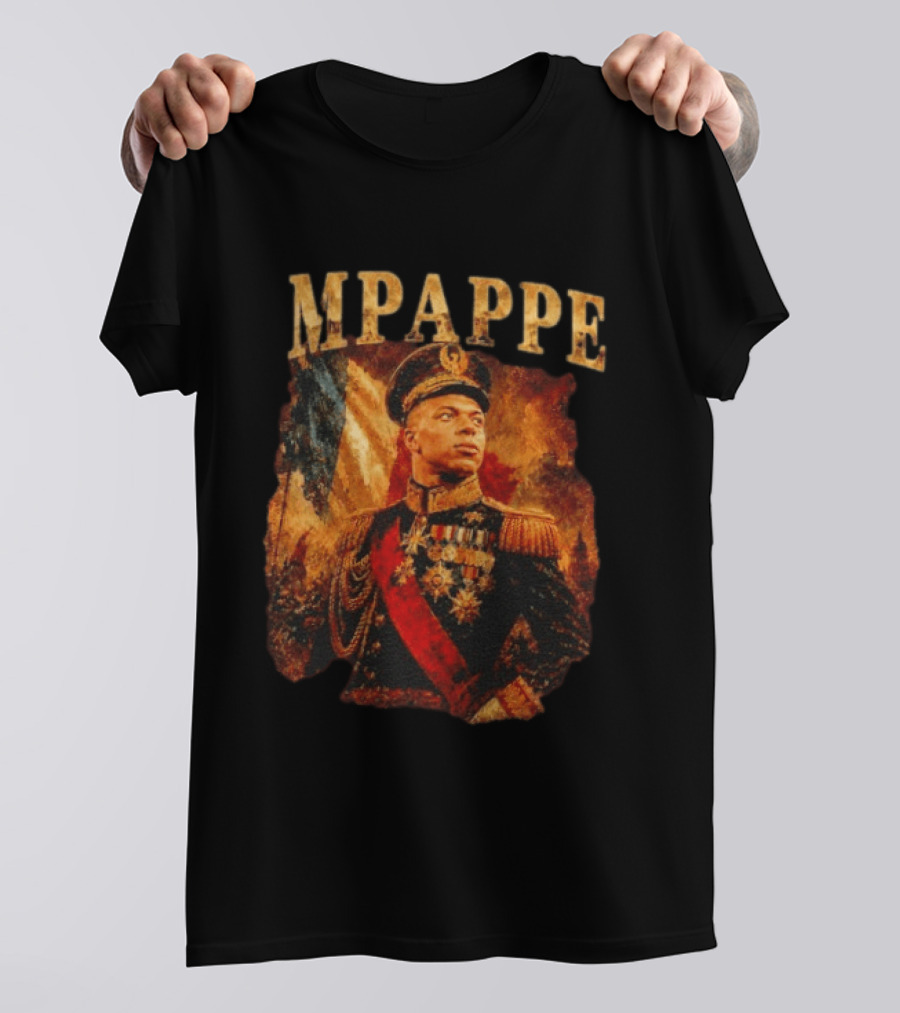 Kylian Mbappe Napoleonic General Military Uniform Commander T-Shirt
