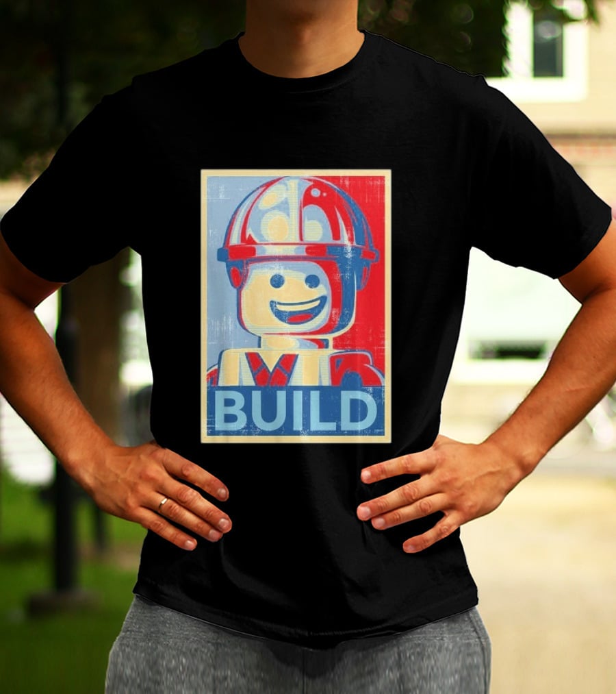 Lego Minifigure Build Distressed T-Shirt