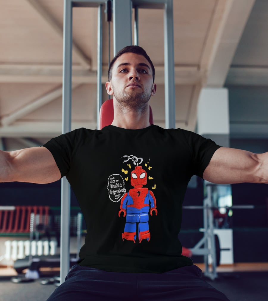 Lego Spider Man I'm A Keychain Funny Minifigure T-Shirt