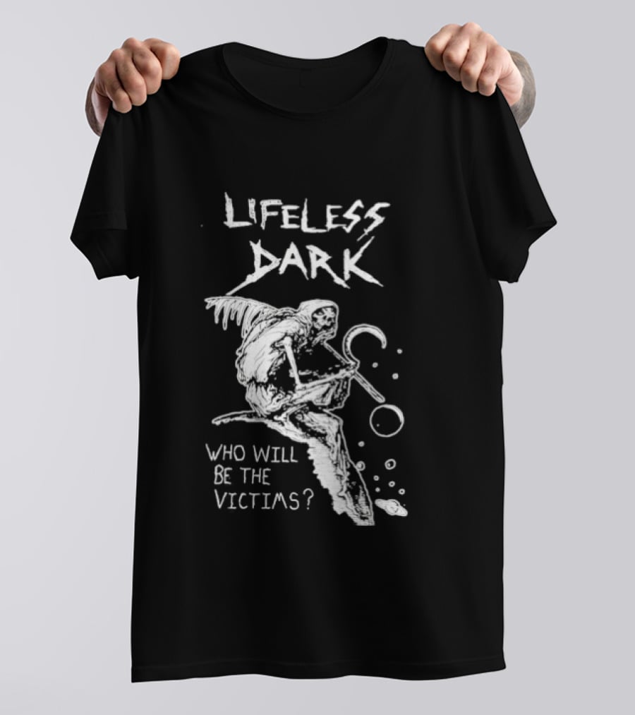Lifeless Dark Who Will Be The Victims Grim Reaper With Scythe Mysterious T-Shirt