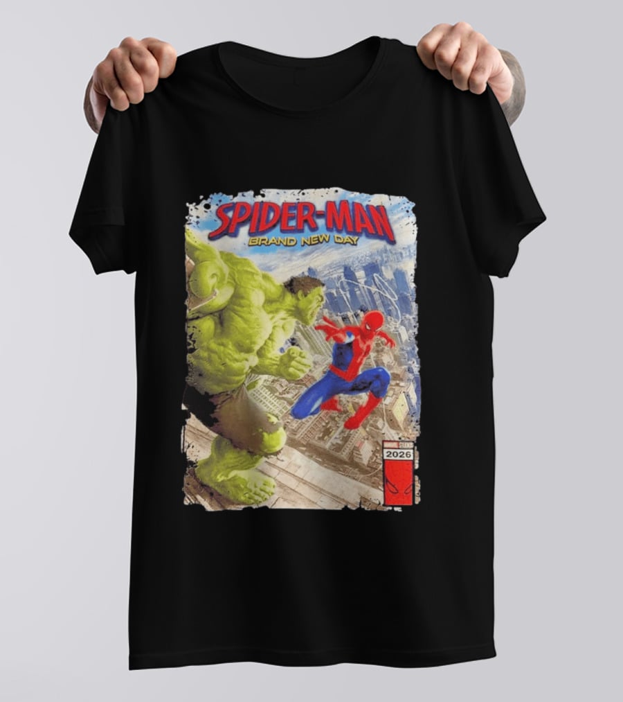 Spider Man Brand New Day Marvel 2026 Spider Man Vs Hulk Epic Showdown T-Shirt
