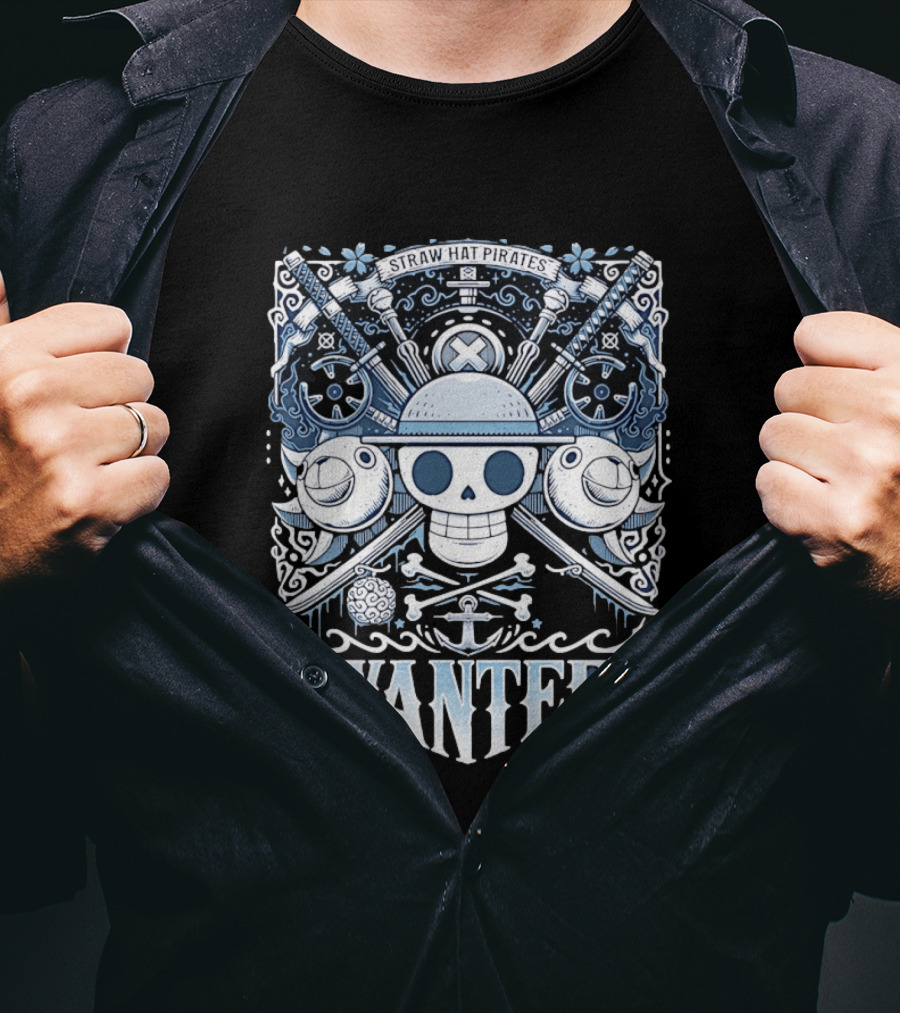 Straw Hat Pirates Skull Wanted T-Shirt