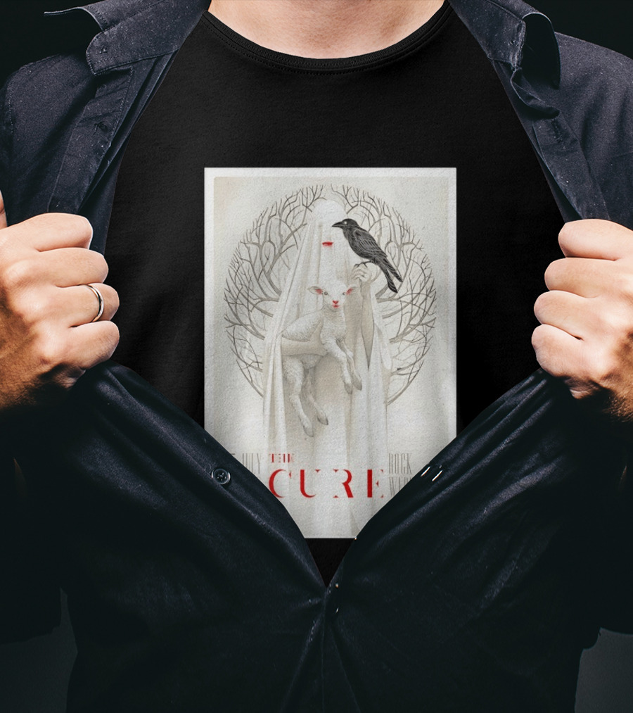 5 July 2026 The Cure Rock Werchter Ghost Holding Lamb And Raven T-Shirt