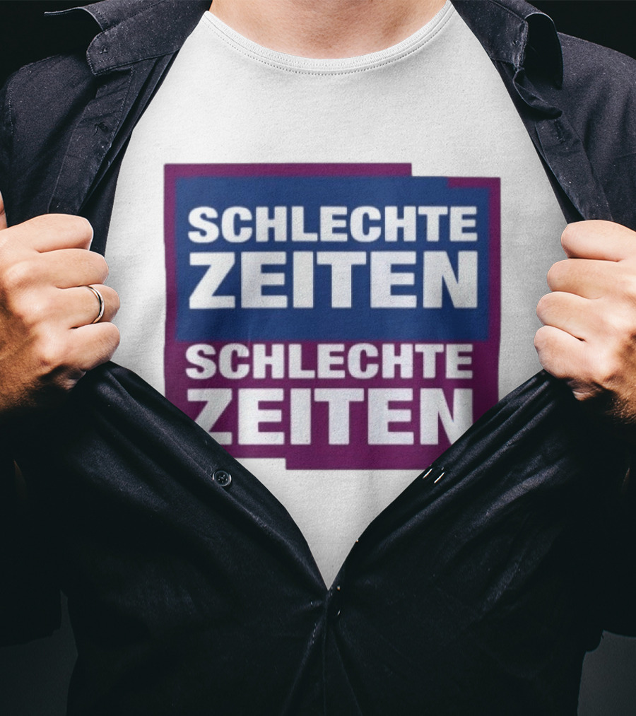 Versager Clothing Schlechte Zeiten Schlechte Zeiten Blue Purple Blocks T-Shirt
