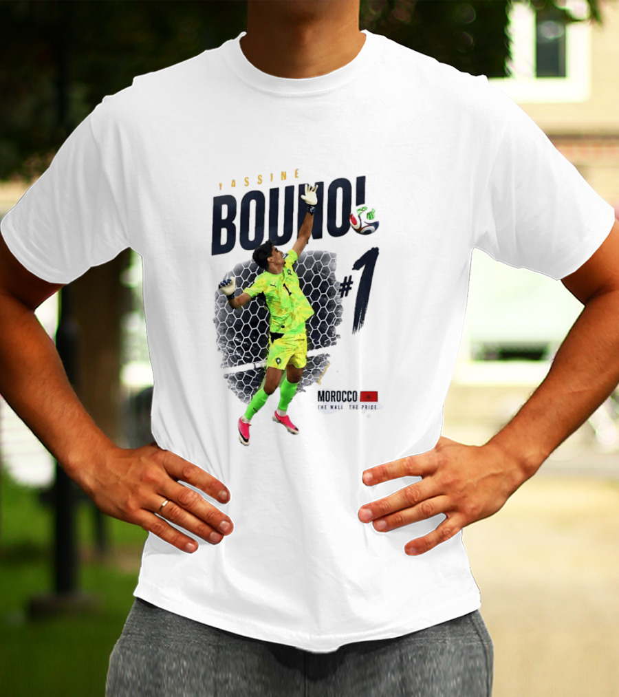 Yassine Bounou Morocco Goalkeeper The Wall The Pride Save Number 1 T-Shirt