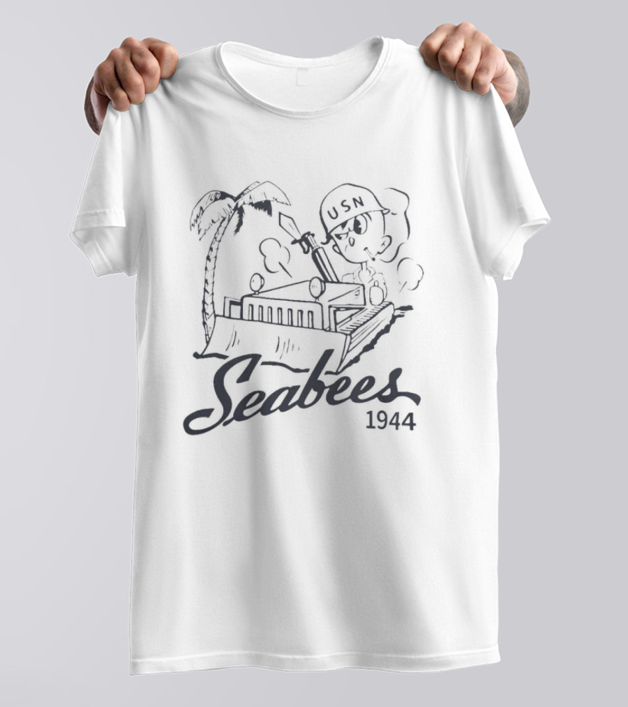 Seabees 1944 Palm Cannon USN Zero Foxtrot T-Shirt