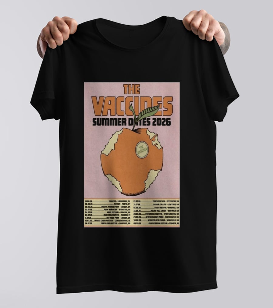 The Vaccines Summer Dates 2026 Tour UK And Europe Concert Schedule T-Shirt