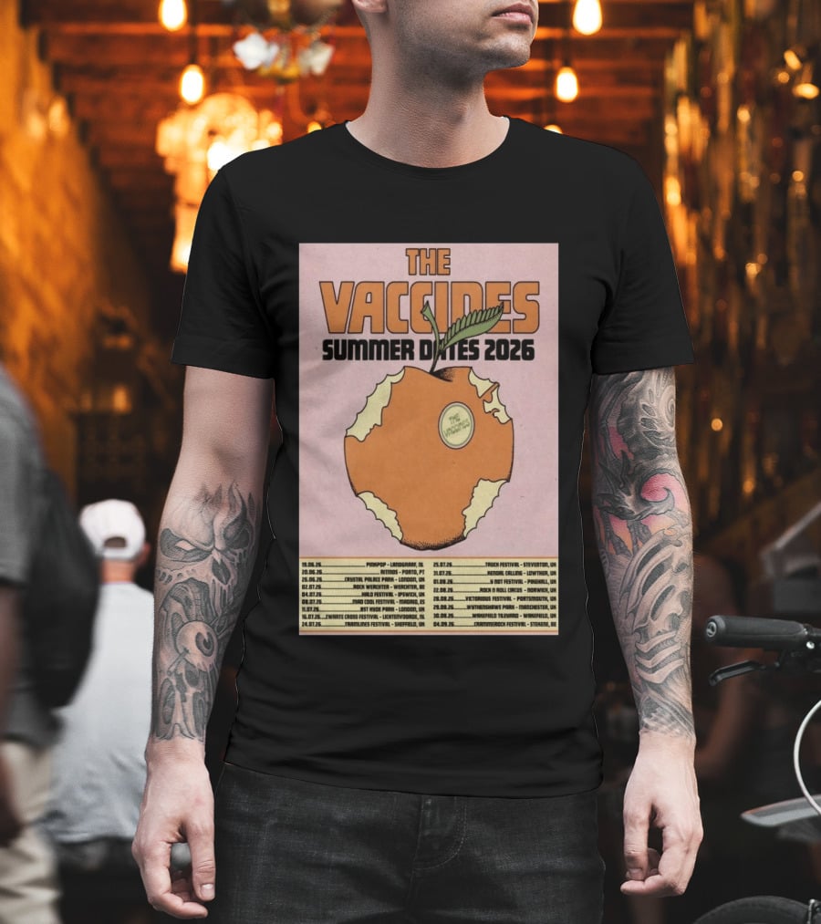 The Vaccines Summer Dates 2026 Tour UK And Europe Concert Schedule T-Shirt