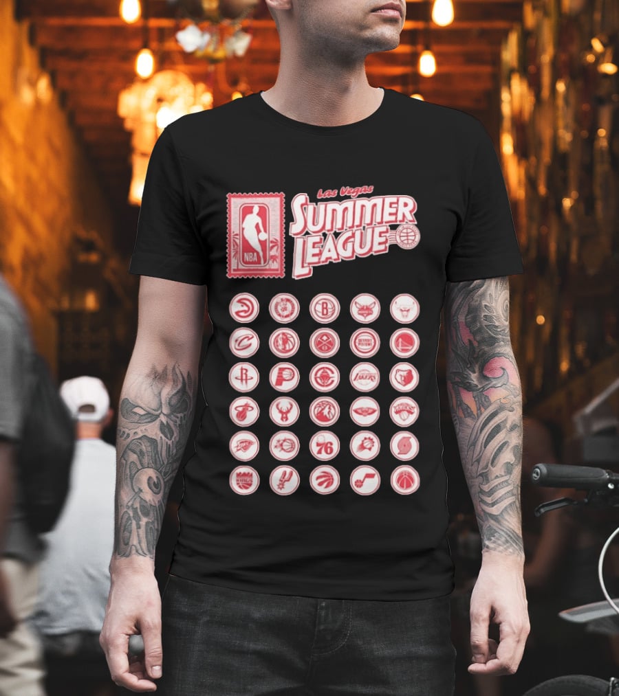 Las Vegas Summer League NBA Team Logos Collection T-Shirt