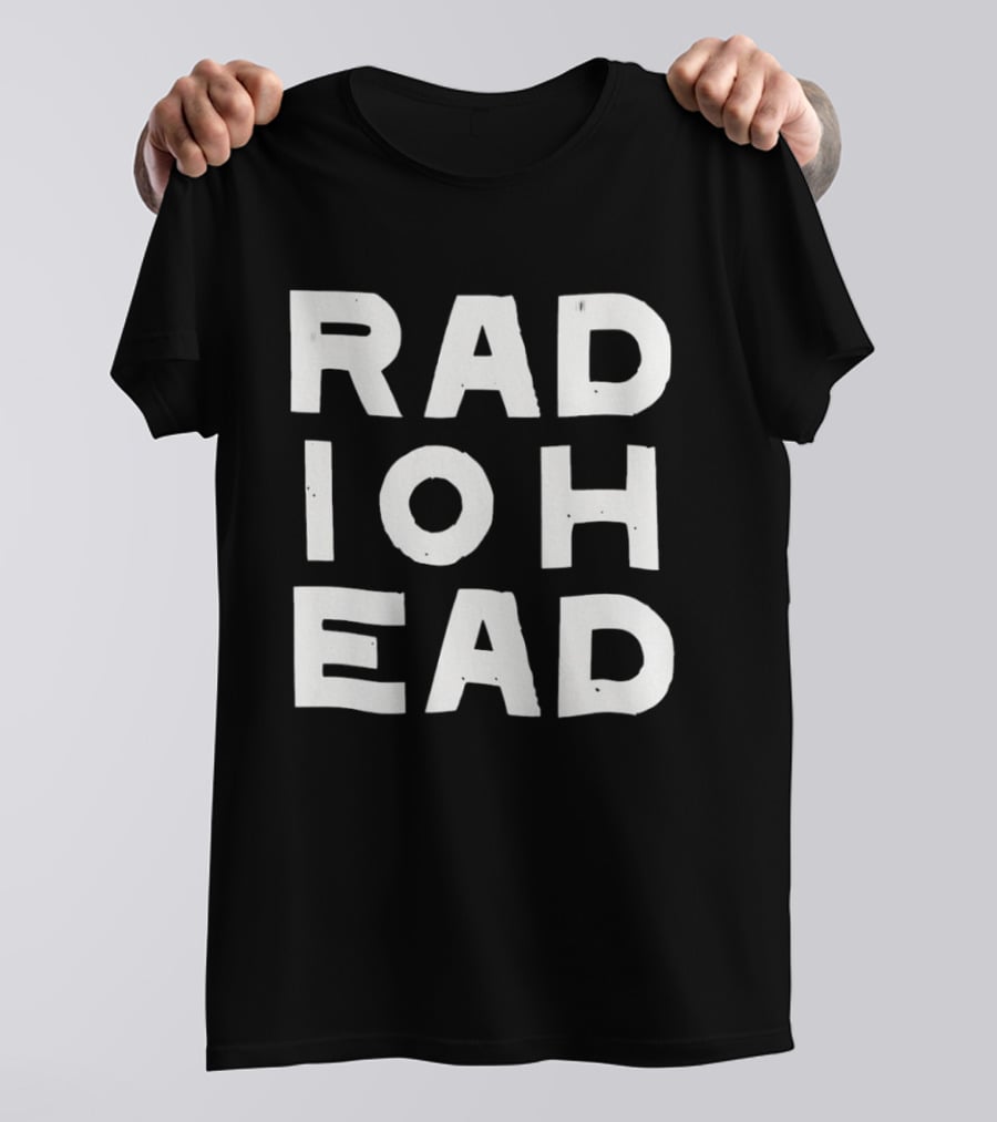 Radiohead Alternative Rock Thom Yorke Band Name Block Letters T-Shirt