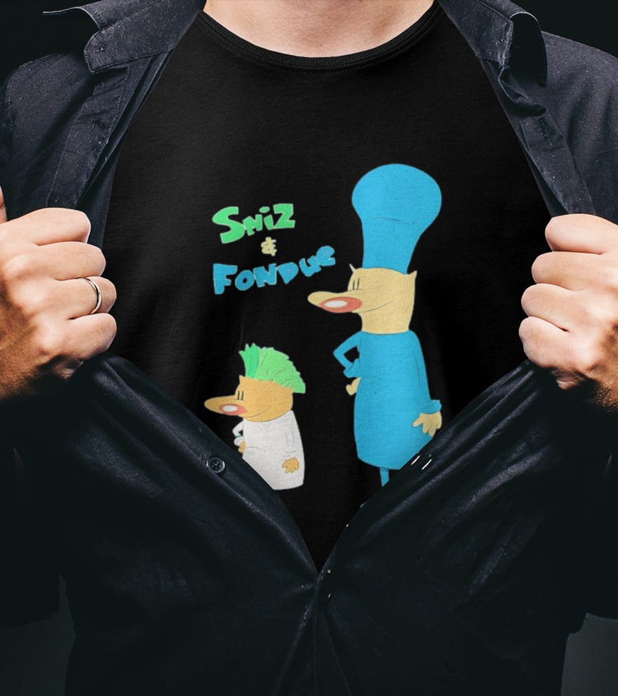 Sniz And Fondue Characters From Nickelodeon 90s Cartoon Series T-Shirt