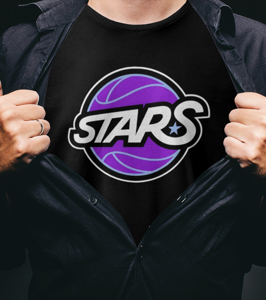 Stars Basketball Purple Ball T-Shirt