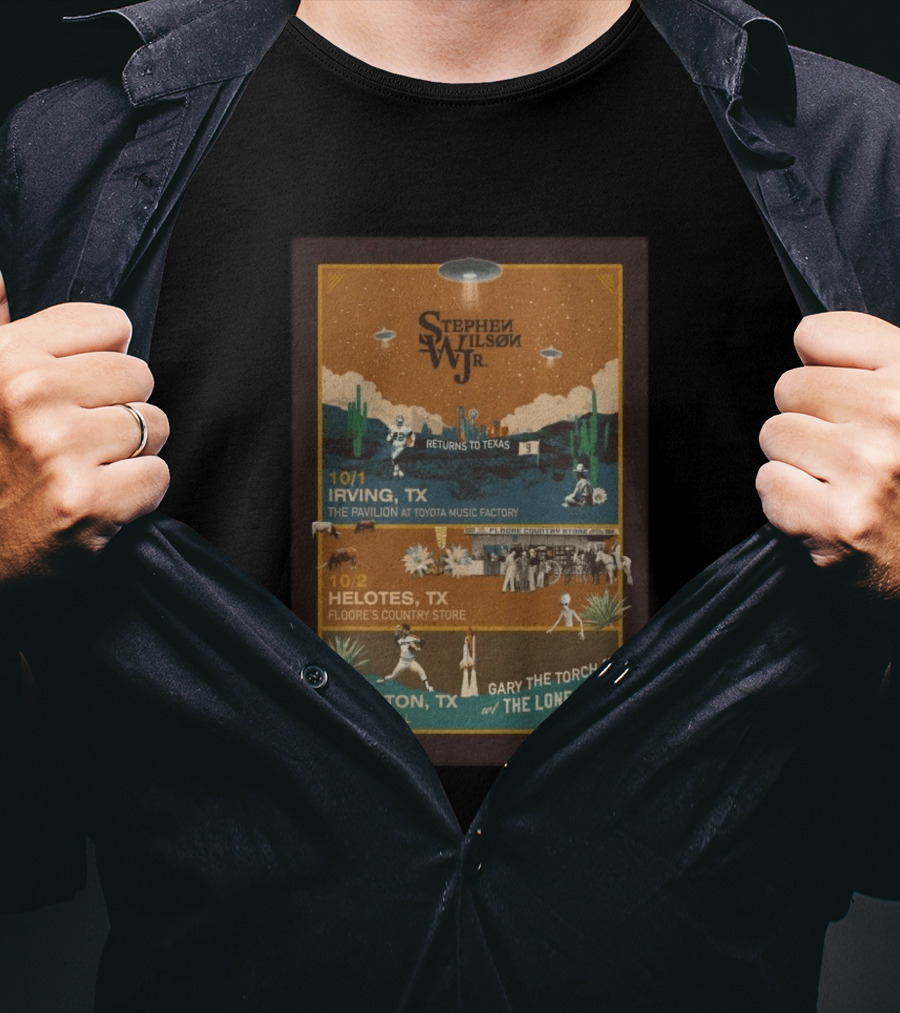 Stephen Wilson Jr. Returns To Texas 2026 Tour Dates At Floore's Country Store Helotes TX With The Lone Bellow T-Shirt