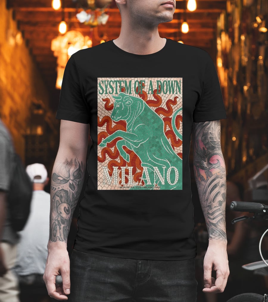 System Of A Down Milano Italy 6 July 2026 Exclusive Pop Up Shop T-Shirt
