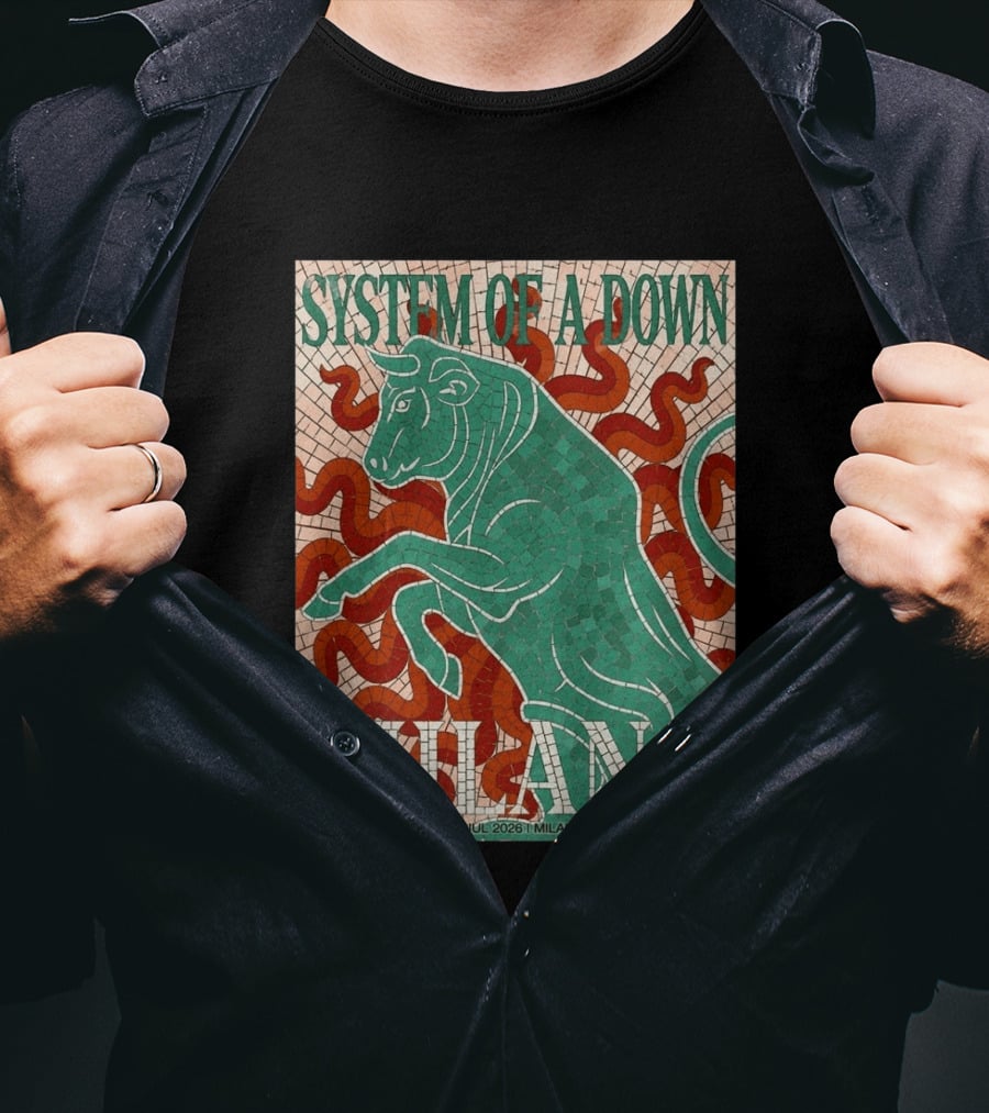 System Of A Down Milano Italy 6 July 2026 Exclusive Pop Up Shop T-Shirt