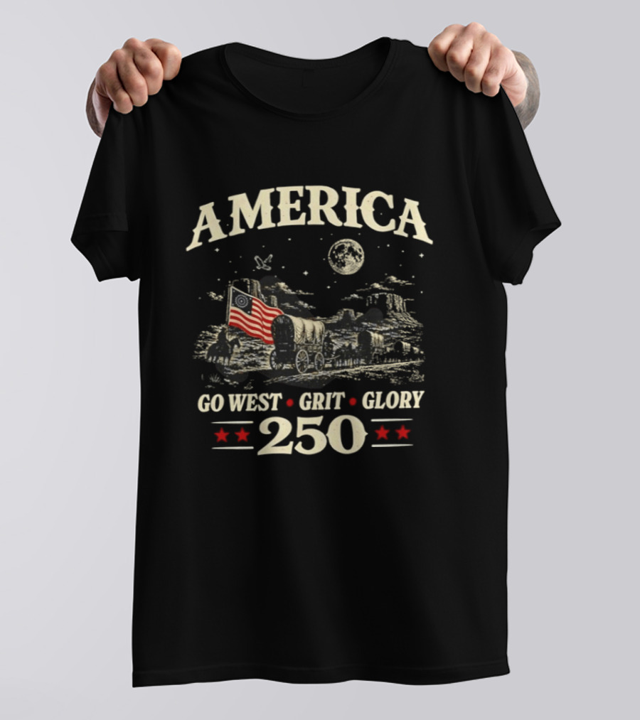America Go West Grit Glory 250 USA Western T-Shirt