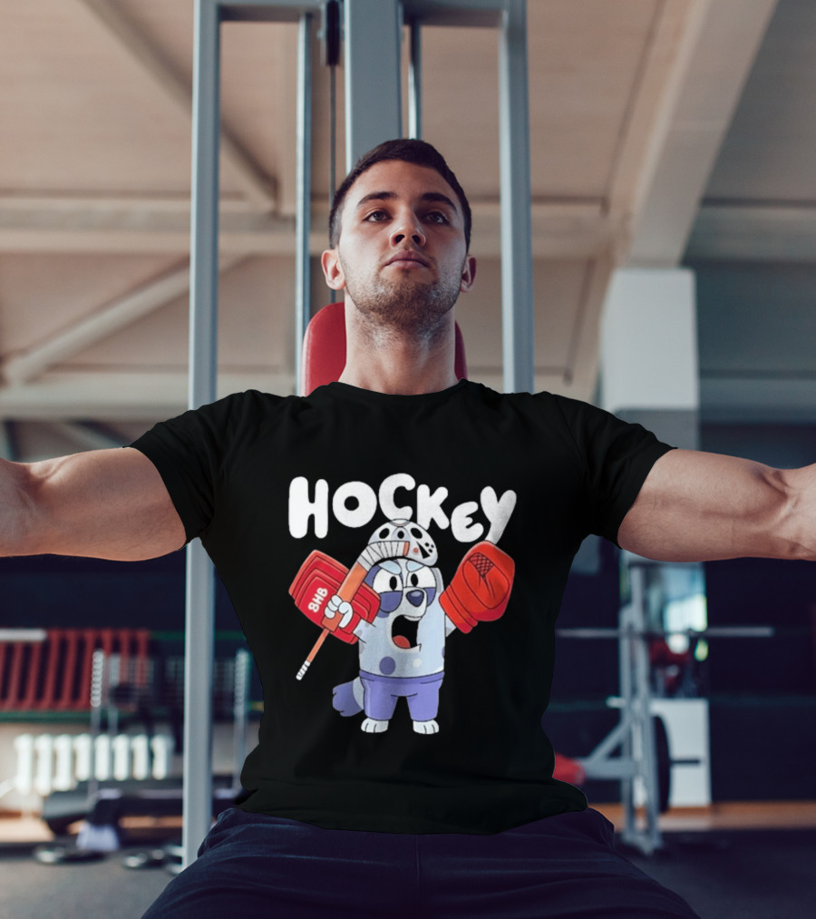 Bluey Hockey Bhb Goalie Cartoon T-Shirt