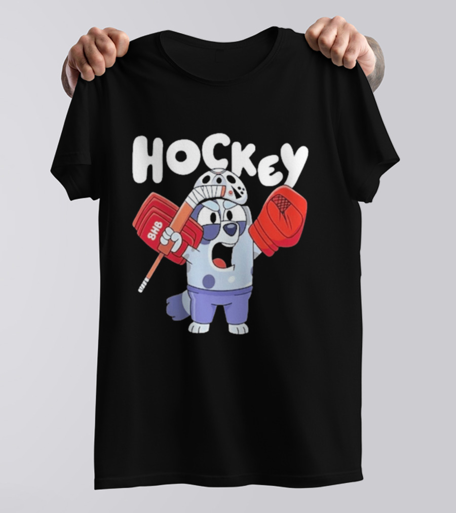 Bluey Hockey Bhb Goalie Cartoon T-Shirt