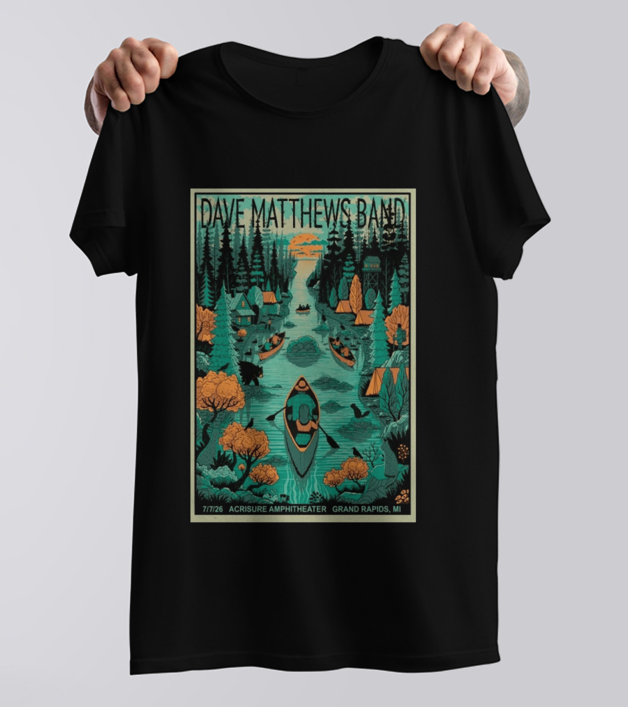 Dave Matthews Band Jul 7 2026 Acrisure Amphitheater In Grand Rapids MI T-Shirt