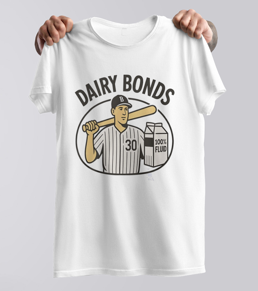 Dairy Bonds Baseball 30 Player 100 Percent Fluid T-Shirt