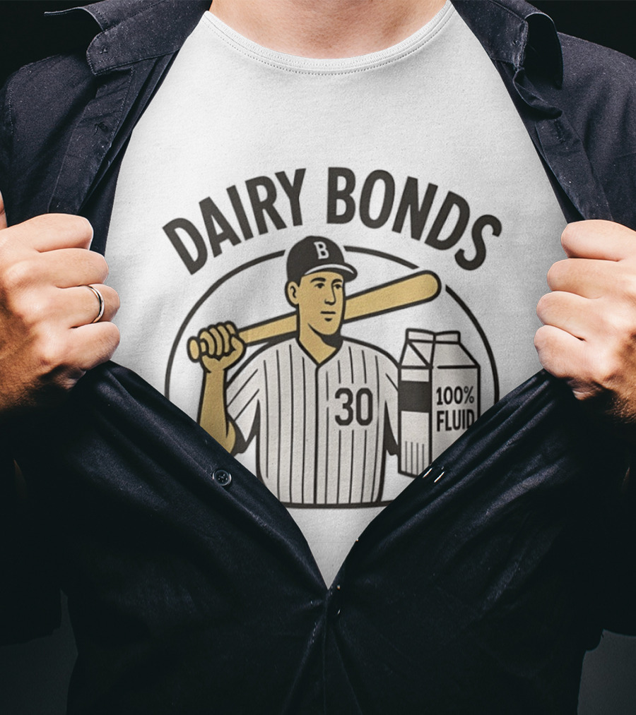 Dairy Bonds Baseball 30 Player 100 Percent Fluid T-Shirt
