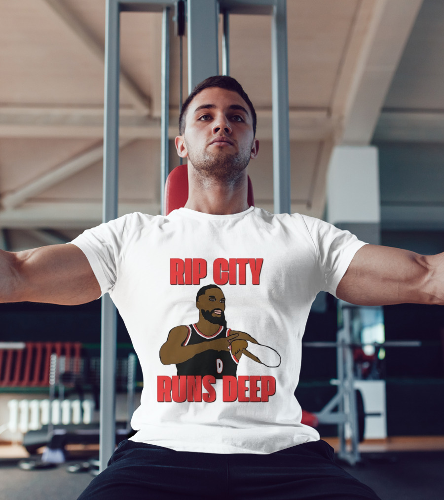 Rip City Runs Deep Damian Lillard Portland Trail Blazers T-Shirt