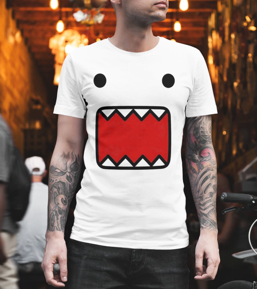 Domo Kun Face Expression With Red Teeth T-Shirt