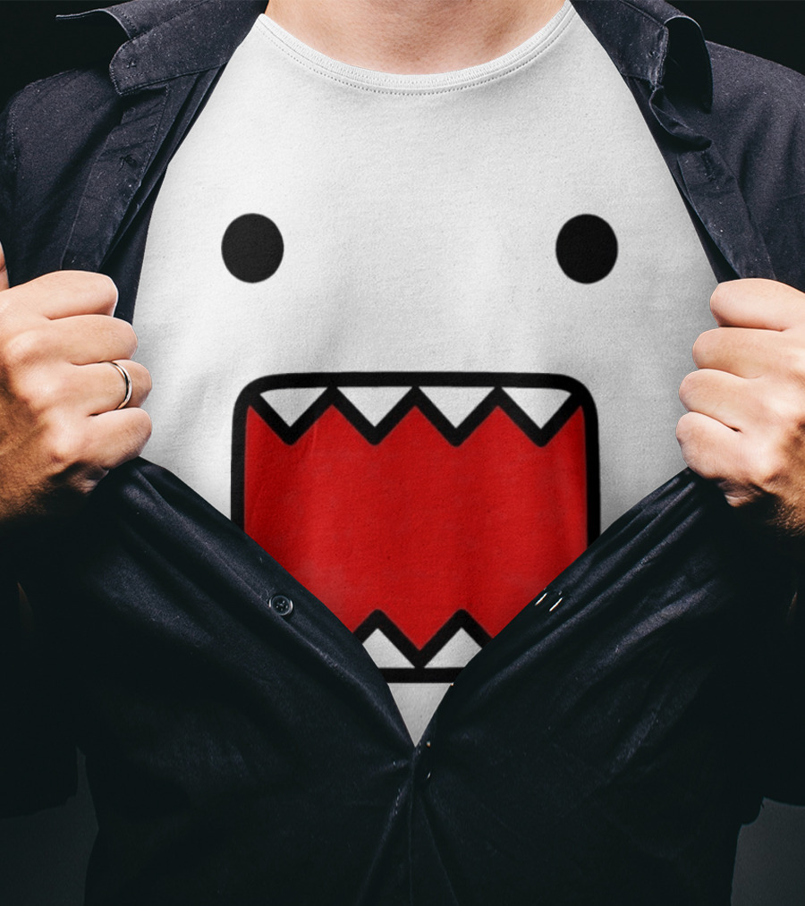Domo Kun Face Expression With Red Teeth T-Shirt