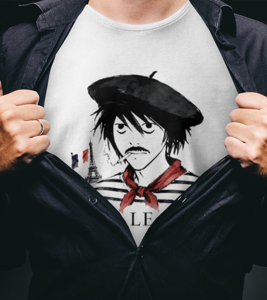 LE D. Note L Death Note Eiffel Tower France T-Shirt
