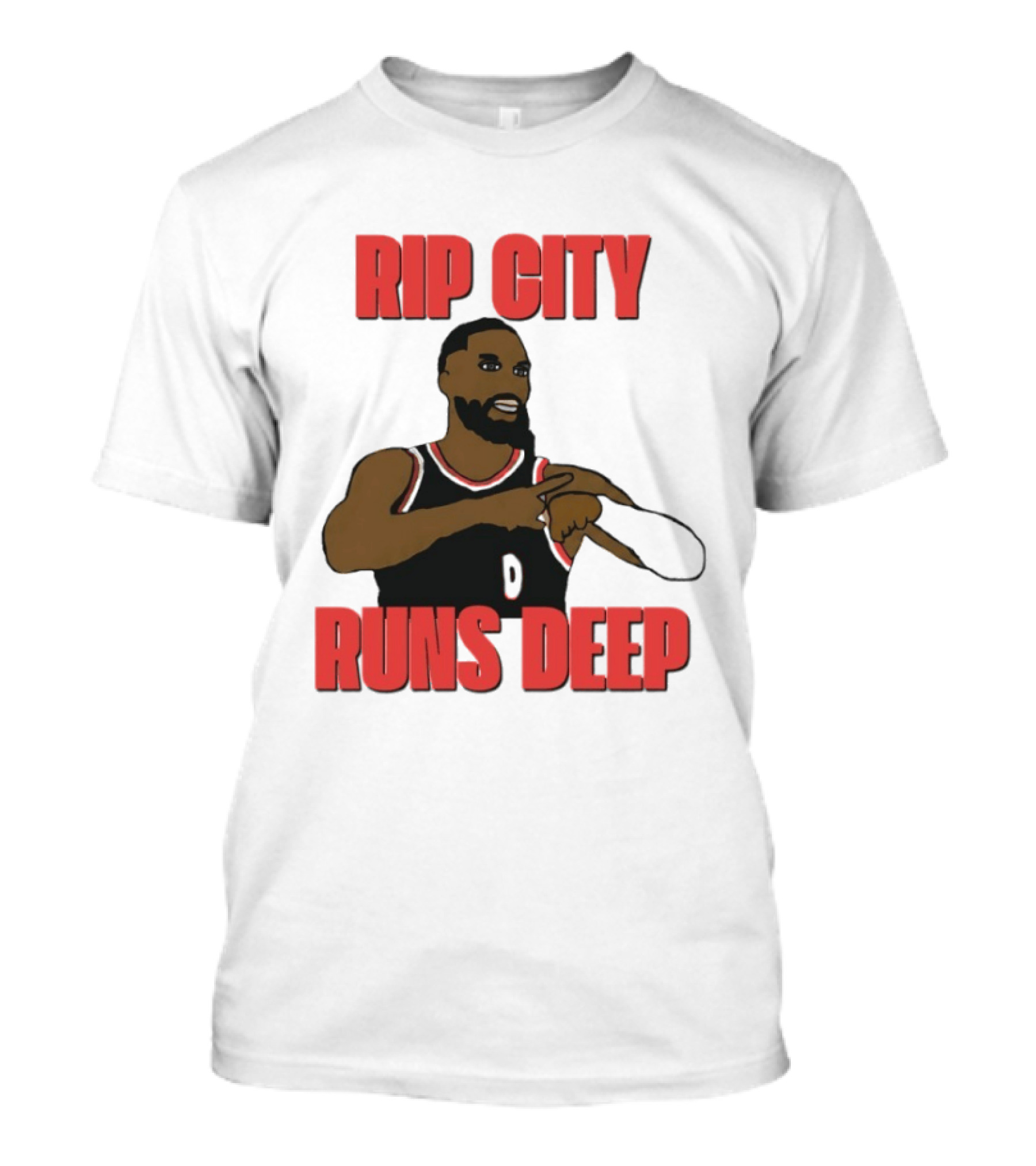 RIP City Runs Deep Basketball Tribute Player 0 T-Shirt