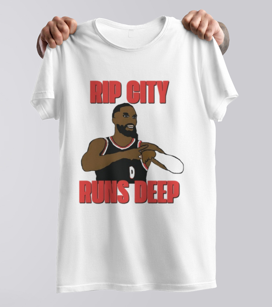 RIP City Runs Deep Basketball Tribute Player 0 T-Shirt