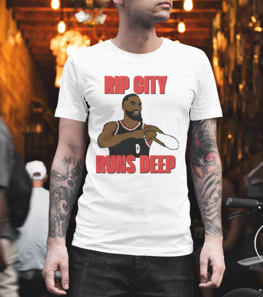 RIP City Runs Deep Basketball Tribute Player 0 T-Shirt