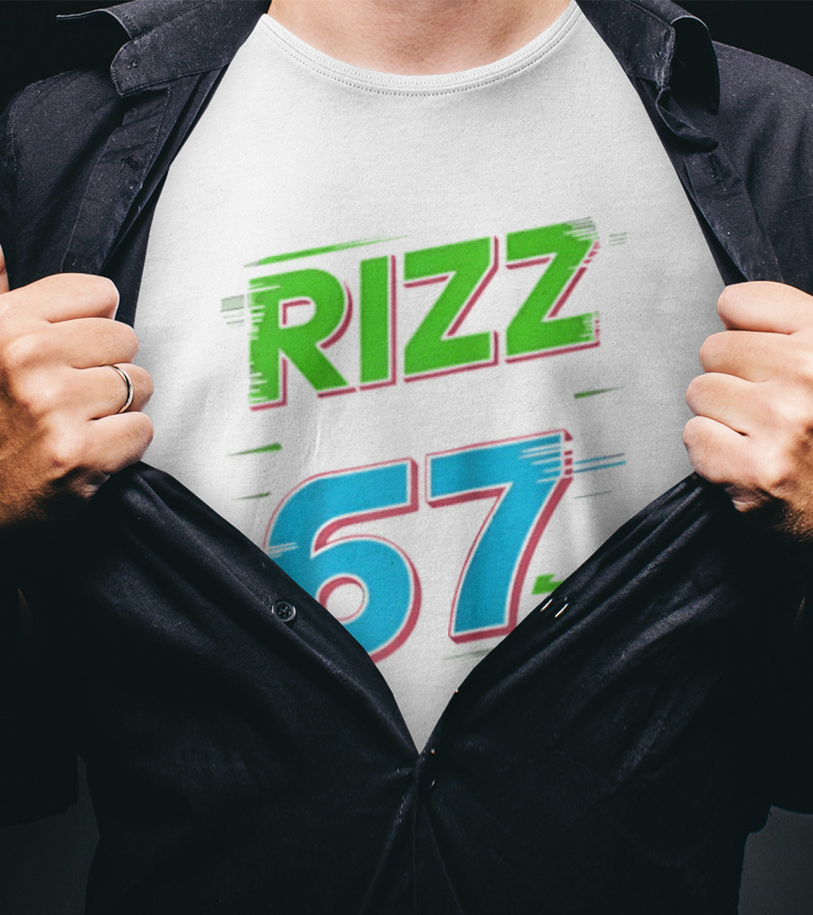 Rizz 67 Colorful Brushstroke T-Shirt