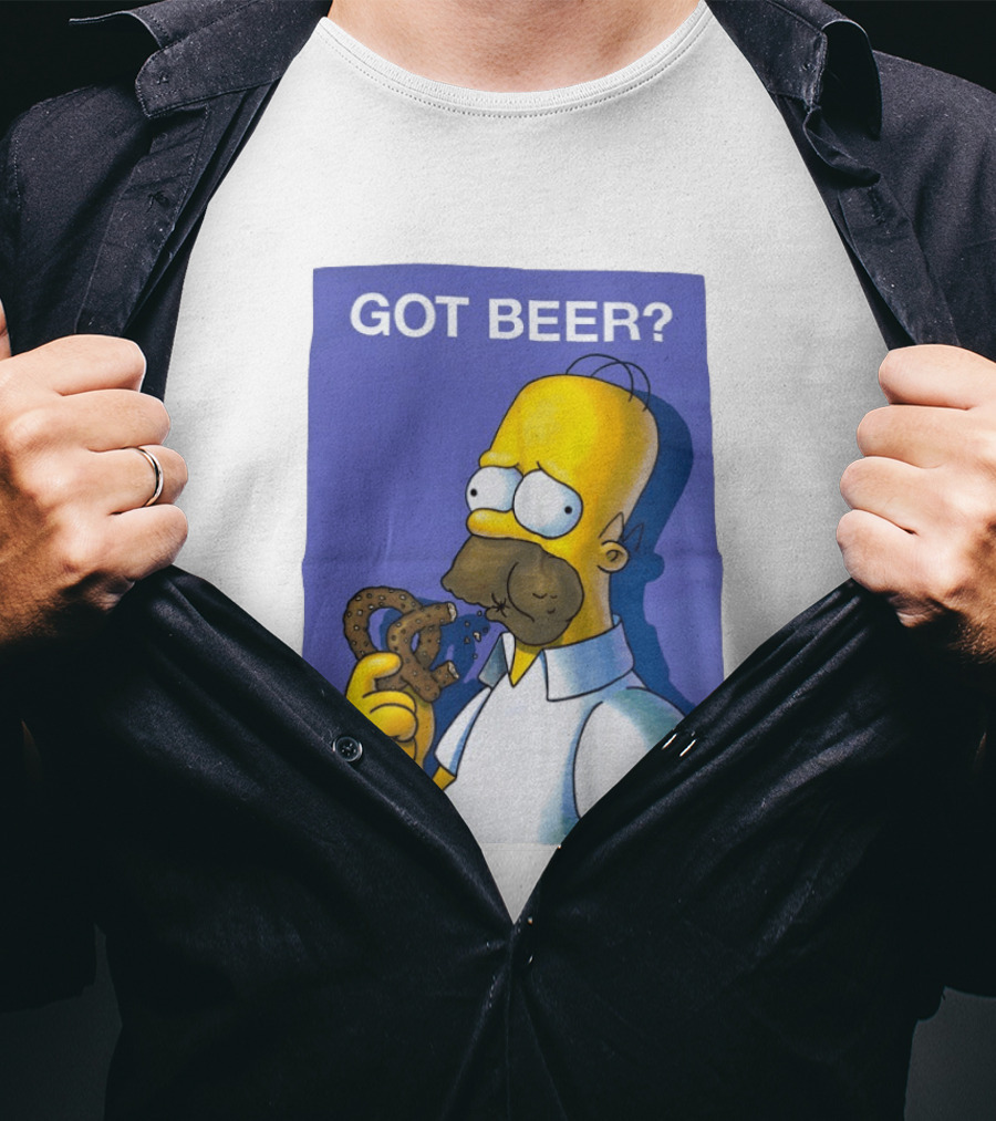 Got Beer Homer Eating Pretzel T-Shirt