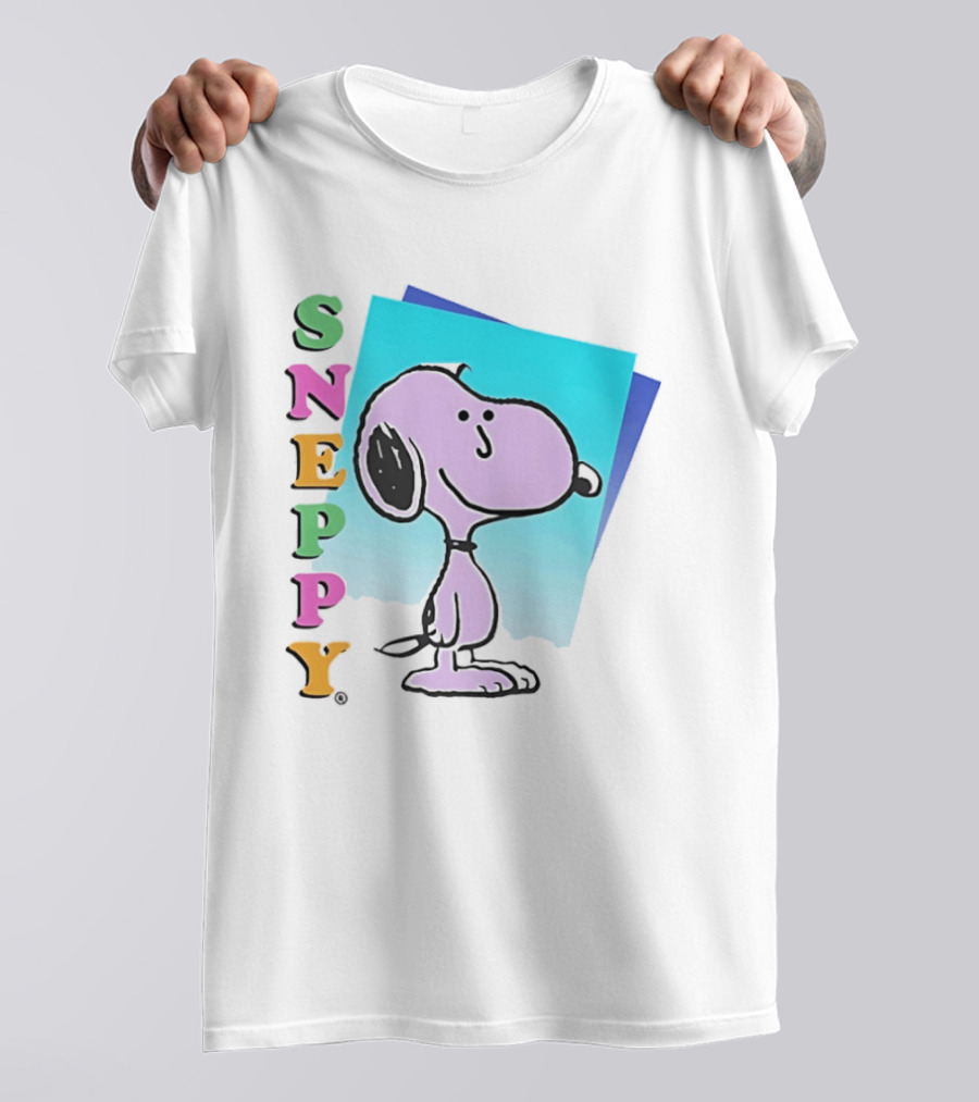 Sneppy Obvious Plant 1991 Bootleg Snoopy Cartoon Character With Multicolored T-Shirt
