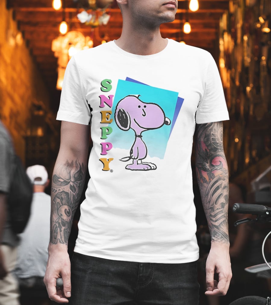 Sneppy Obvious Plant 1991 Bootleg Snoopy Cartoon Character With Multicolored T-Shirt